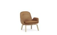 Billede af Normann Copenhagen Era Lounge Chair Low Oak SH: 40 cm - Ultra Leather / Brandy 41574
