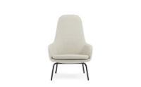 Billede af Normann Copenhagen Era Lounge Chair High Steel SH: 40 cm - Main Line Flax / MLF20 Upminster Sand