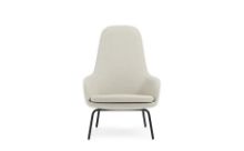Billede af Normann Copenhagen Era Lounge Chair High Steel SH: 40 cm - Main Line Flax / MLF20 Upminster Sand