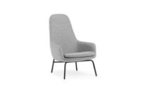 Billede af Normann Copenhagen Era Lounge Chair High Steel SH: 40 cm - Synergy / LDS16 Partner Grey