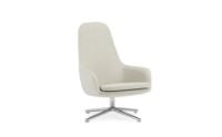 Billede af Normann Copenhagen Era Lounge Chair High Swivel Alu SH: 40 cm - Main Line Flax / MLF20 Upminster Sand