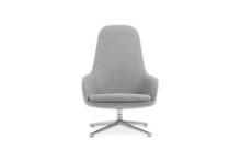 Billede af Normann Copenhagen Era Lounge Chair High Swivel Alu SH: 40 cm - Synergy / LDS16 Partner Grey