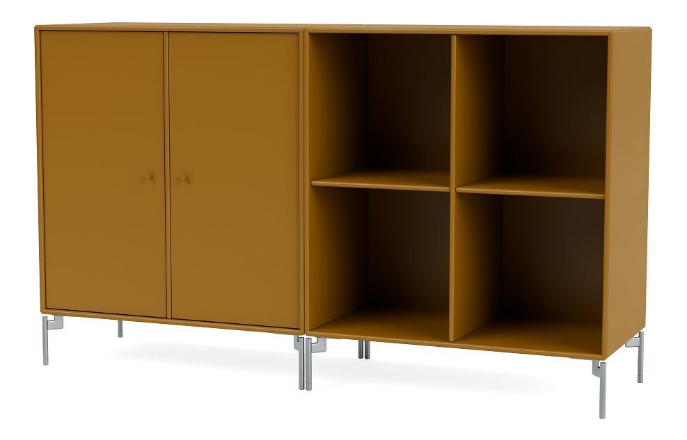 Billede af Montana Selection Pair Skænk med ben 139,2x69,6x38 cm - 142 Amber / Chrome