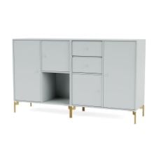 Billede af Montana Selection Couple Skænk med ben 139,2x69,6x38 cm - 156 Oyster / Brass