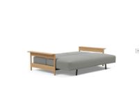Billede af Innovation Living Malloy Wood Sofa Bed B: 230 cm - Lakeret Eg/533 Bouclé Ash Grey