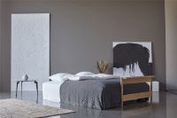 Billede af Innovation Living Malloy Wood Sofa Bed B: 230 cm - Lakeret Eg/533 Bouclé Ash Grey