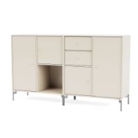 Billede af Montana Selection Couple Skænk med ben 139,2x69,6x38 cm - 158 Oat / Chrome