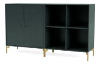 Billede af Montana Selection Pair Skænk med ben 139,2x69,6x38 cm - 163 Black Jade / Brass
