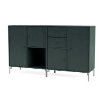 Billede af Montana Selection Couple Skænk med ben 139,2x69,6x38 cm - 163 Black Jade / Chrome