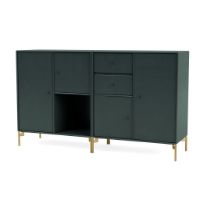 Billede af Montana Selection Couple Skænk med ben 139,2x69,6x38 cm - 163 Black Jade / Brass
