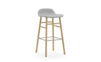Billede af Normann Copenhagen Form Barstol SH: 75cm - Partner Grey/Eg