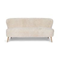 Billede af Natures Collection Emanuel Lounge 2 Seater Sofa in New Zealand Sheepskin B: 165 cm - Pearl/Oak