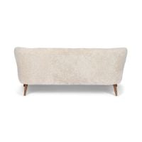 Billede af Natures Collection Emanuel Lounge 2 Seater Sofa in New Zealand Sheepskin B: 165 cm - Pearl/Walnut