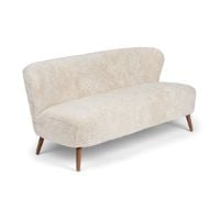 Billede af Natures Collection Emanuel Lounge 2 Seater Sofa in New Zealand Sheepskin B: 165 cm - Pearl/Walnut