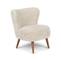 Billede af Natures Collection Emily Lounge Chair in New Zealand Sheepskin B: 60 - Pearl/Walnut