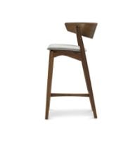 Billede af Sibast Furniture No 7 Bar Stool SH: 65 cm - Smoked Oak / Remix 123 Light Grey

