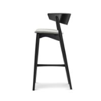 Billede af Sibast Furniture No 7 Bar Stool SH: 75 cm - Black Oak / Remix 123 Light Grey