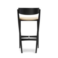 Billede af Sibast Furniture No 7 Bar Stool SH: 75 cm - Black Oak / Spectrum Honey Leather
