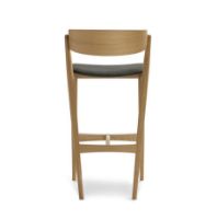 Billede af Sibast Furniture No 7 Bar Stool SH: 75 cm - White Pigmented Laquered Oak / Remix 133 Dark Grey