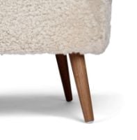 Billede af Natures Collection Emanuel Lounge 2 Seater Sofa in New Zealand Sheepskin B: 165 cm - Light Grey/Walnut