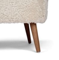 Billede af Natures Collection Emanuel Lounge 2 Seater Sofa in New Zealand Sheepskin B: 165 cm - Taupe/Walnut