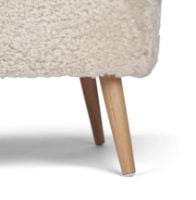 Billede af Natures Collection Emanuel Lounge 2 Seater Sofa in New Zealand Sheepskin B: 165 cm - Cappuccino/Oak