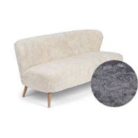 Billede af Natures Collection Emanuel Lounge 2 Seater Sofa in New Zealand Sheepskin B: 165 cm - Light Grey/Oak