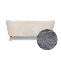 Billede af Natures Collection Emanuel Lounge 2 Seater Sofa in New Zealand Sheepskin B: 165 cm - Light Grey/Oak