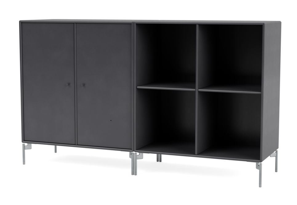 Billede af Montana Selection Pair Skænk med ben 139,2x69,6x38 cm - 36 Coal / Chrome