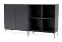 Billede af Montana Selection Pair Skænk med ben 139,2x69,6x38 cm - 36 Coal / Chrome