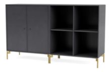 Billede af Montana Selection Pair Skænk med ben 139,2x69,6x38 cm - 36 Coal / Brass