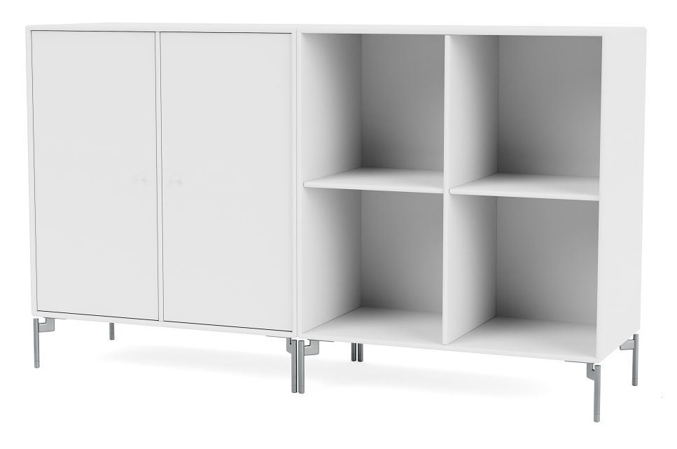 Billede af Montana Selection Pair Skænk med ben 139,2x69,6x38 cm - 38 Snow / Chrome