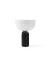 Billede af New Works Kizu Portable Table Lamp Ø: 18 cm - Black Marble / White Acrylic