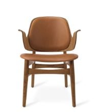 Billede af Warm Nordic Gesture Lounge Chair SH: 46 cm - Teak/Camel