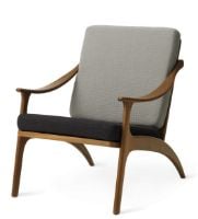 Billede af Warm Nordic Lean Back Lounge Chair SH: 41 cm - Teak/Sage/Mocca