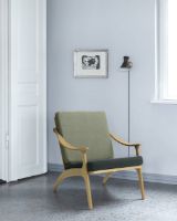 Billede af Warm Nordic Lean Back Lounge Chair SH: 41 cm - Teak/Petrol/Sage