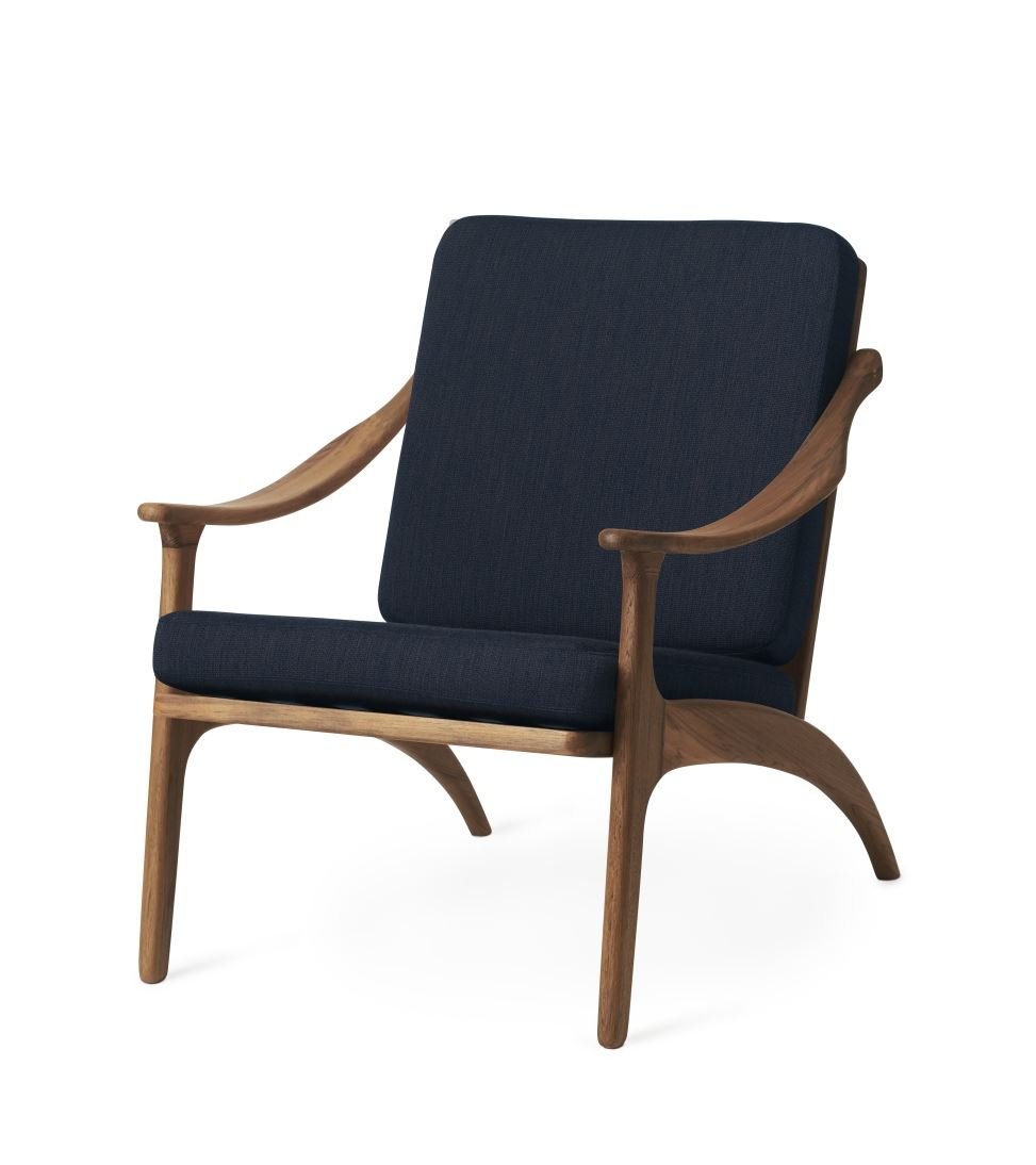Billede af Warm Nordic Lean Back Lounge Chair SH: 41 cm - Teak/Granite Grey 