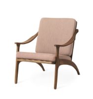 Billede af Warm Nordic Lean Back Lounge Chair SH: 41 cm - Teak/Pale Rose