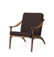 Billede af Warm Nordic Lean Back Lounge Chair SH: 41 cm - Teak/Coffee Brown