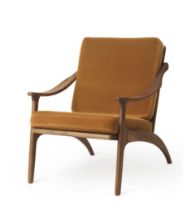 Billede af Warm Nordic Lean Back Lounge Chair SH: 41 cm - Teak/Amber