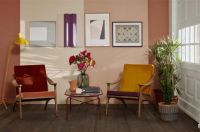 Billede af Warm Nordic Lean Back Lounge Chair SH: 41 cm - Teak/Brick Red
