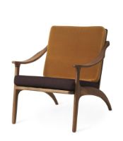 Billede af Warm Nordic Lean Back Lounge Chair SH: 41 cm - Teak/Amber/Brown