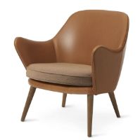 Billede af Warm Nordic Dwell Lounge Chair SH: 46 cm - Camel/Latte