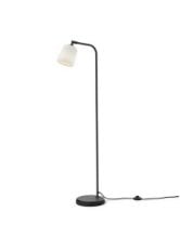 Billede af New Works Material Floor Lamp H: 125 cm - White Opal/Black Base