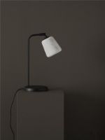 Billede af New Works Material Table Lamp H: 45 cm - White Marble/Black base