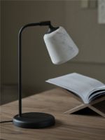 Billede af New Works Material Table Lamp H: 45 cm - White Opal/Black base