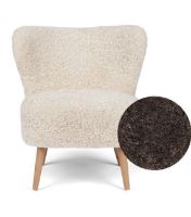 Billede af Natures Collection Emily Lounge Chair in New Zealand Sheepskin B: 60 - Cappuccino/Oak