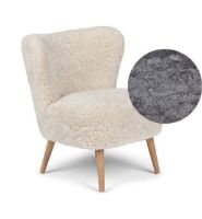 Billede af Natures Collection Emily Lounge Chair in New Zealand Sheepskin B: 60 - Light Grey/Oak