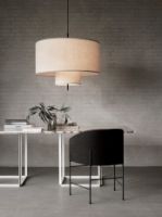 Billede af New Works Margin Pendant Lamp Ø: 90 cm - Beige/Black