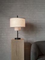 Billede af New Works Margin Table Lamp Ø: 36 cm - Beige/Black
